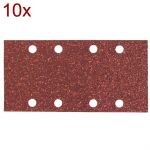 2609256A80 - Set 10 foi abrazive dreptunghi, 185x93 mm, granulatie 40, 8 gauri