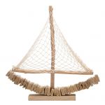 Decoratiune Boat Nature, Mauro Ferretti, 45x7x45 cm, lemn de tanoak, natural