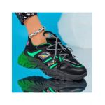 Adidasi dama Foxy Shoes, Negru+Verde, en-gros