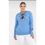 Bluza tricotata fin, gen ie cu motive traditionale, batal, en-gross