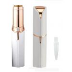 Epilator Facial cu Baterie , Aparat Portabil pentru Indepartarea Parului Facial cu LED - Alb Auriu, Engros