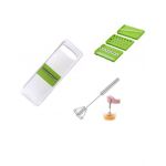 Set Razatoare Multifunctionala cu 4 Site si Tel Actionat Manual din Otel Inoxidabil, 25.5 cm, Engros