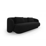 Canapea 3 locuri, Camden, Cosmopolitan Design, 204x102x72 cm, catifea, negru