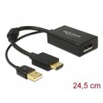 62667, HDMI-A tata &gt; DisplayPort 1.2 mama negru