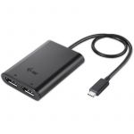 1x USB 3.1 tip C Male - 2x DisplayPort Female, negru