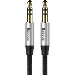 Audio Cable Mini Jack 3,5mm AUX Baseus Yiven 1m (black &amp; silver)