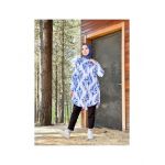 Cămașă damă cu model albastru Engros