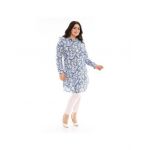 Cămașă damă cu model floral albastru Engros