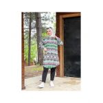 Cămașă damă cu model geometric verde Engros