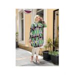 Cămașă damă cu model verde-negru Engros