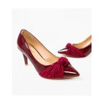 Pantofi cu toc dama Engros, model Olymp, grena