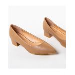 Pantofi cu toc dama Engros, model Rudd, bej