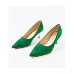 Pantofi cu toc dama Engros, model Trois, verde