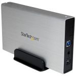 3.5in Silver Aluminum USB 3.0 External SATA III SSD / HDD Enclosure with UASP - Portable USB 3 3.5 SATA Hard Drive Enclosure (S3510SMU33) - storage enclosure - SATA 6Gb/s - USB 3.0