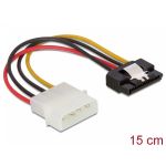 60120, power adapter - SATA power to 4 pin internal power - 12 cm