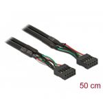 82437, USB cable - 10 pin USB header to 10 pin USB header - 50 cm