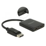 87720, Displayport 1.2 Splitter 1 x Displayport in &gt; 2 x HDMI out 4K 30 Hz video/audio splitter 2 ports