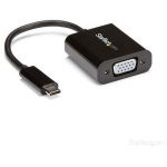 CDP2VGA, USB-C to VGA Adapter - Black - 1080p - Video Converter For Your MacBook Pro - USB C to VGA Display Dongle (CDP2VGA) - external video adapter - black