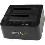 Dual Bay USB 3.0/ eSATA Hard Drive Duplicator Dock for 2.5 &amp; 3.5 SATA SSD HDD with UASP (6Gbps) - Standalone Docking Station (SDOCK2U33RE) - storage controller - SATA 6Gb/s - USB 3.0