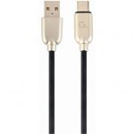 Premium rubber Type-C USB charging and data cable 1m black