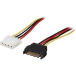 12in SATA to LP4 Power Cable Adapter F/M - SATA to LP4 Power Adapter - SATA Female to LP4 Male Power Cable - 12 inch (LP4SATAFM12) - power adapter - 4 pin internal power to SATA power - 30.48 cm
