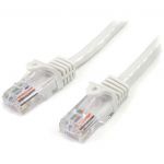 45PAT2MWH, 2m White Cat5e / Cat 5 Snagless Patch Cable - patch cable - 2 m - white