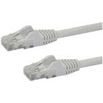 50cm CAT6 Ethernet Cable, 10 Gigabit Snagless RJ45 650MHz 100W PoE Patch Cord, CAT 6 10GbE UTP Network Cable w/Strain Relief, White, Fluke Tested/Wiring is UL Certified/TIA - Category 6 - 24AWG (N6PATC50CMWH) - network cable - 50 cm - white