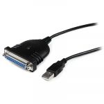 6 ft / 2m USB to DB25 Parallel Printer Adapter Cable - 2 Meter USB to IEEE-1284 Printer Cable - USB A to DB25 M/F (ICUSB1284D25) - parallel adapter