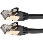 6ASPAT7MBK, 7 m CAT6a Ethernet Cable - 10 Gigabit Category 6a Shielded Snagless RJ45 100W PoE Patch Cord - 10GbE Black UL/TIA Certified - patch cable - 7 m - black