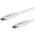 USB C to USB C Cable - 6 ft / 2m - 5A PD - M/M - White - USB 2.0 - USB-IF Certified - USB Type C Cable - USB C Charging Cable (USB2C5C2MW) - USB-C cable - 2 m