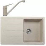 Pachet chiuveta fragranite BFG 611-78 + Baterie Novara Plus, cartus ceramic, Avena