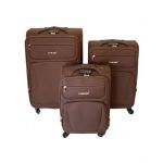 Set Engross 3 valize troler material textil ,4 rosti 3 dimensiuni