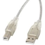Cablu Date CA-USBA-12CC-0030-TR USB 3 m USB 2.0 USB B Transparent