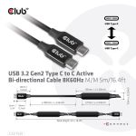Cablu Date USB 3.2 Gen2 Type C to C Active Bi-directional Cable 8K60Hz M/M 5m/16.4ft
