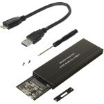 Maclean MCE582 SSD Case Adapter SSD M.2, NGFF, USB 3.0, Sizes 2230/2240/2260/2280, Aluminum enclosure,