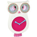 Ceas de Birou 60.3052.02 white/pink Lucy Kids Pendulum Owl