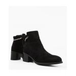Botine cu toc dama Ahma Engros, negre