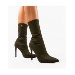 Botine cu toc Engros, model Broome, kaki