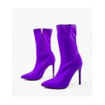 Botine cu toc Engros, model Broome, mov