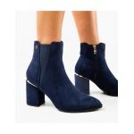 Botine cu toc Engros, model Harbour, bleumarin
