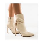 Botine cu toc Engros, model Sharkbay, bej