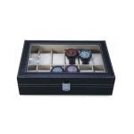 Cutie depozitare 12 ceasuri din piele ecologica - Engross