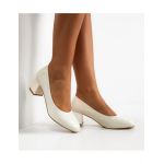 Pantofi cu toc Engros, model Hess, albi