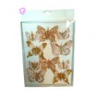 ​Set 10 fluturasi decorativi aurii engros