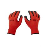 Manusi de protectie sintetice cauciucate engross rosii+negru