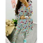 Set pijamale Engros mama-copil, cu model imprimat
