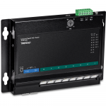 10-Port Industrial Gigabit PoE+ WallMount Front Acc