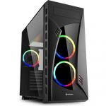 Night Shark RGB ATX 1xGlas Negru