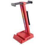 Stand casti Vinson N2 Dual Balance, RGB LED, USB, Red
