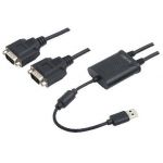 USB 2.0 -&gt; 2x Seriell Negru